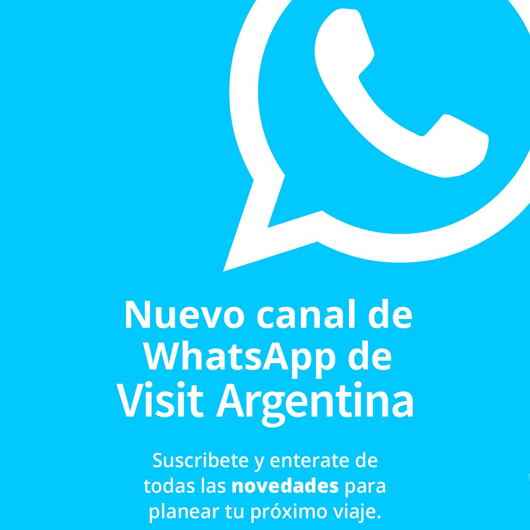 InproturARG's tweet photo. ¡Sumate al canal oficial de @VisitArgentina en WhatsApp!

Ingresá en el siguiente Link y suscribite:
https://t.co/4JkRR219hH

A través de este canal, los suscriptores podrán recibir de manera directa en sus dispositivos móviles una amplia gama de contenidos.

Seguinos! https://t.co/45d53HlF0Z