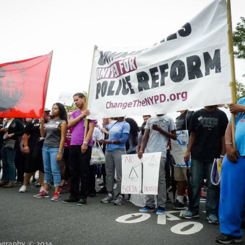 JFREJNYC's tweet photo. Weeks later, Ferguson police killed #MichaelBrown (z"l), igniting a national Movement for Black Lives. In August, New Yorkers marched for justice for Eric Garner, Mike Brown, #RamarleyGraham (z"l) — killed by the NYPD in 2012 — &amp; all Black people killed by police. https://t.co/9fkRb6tNHs