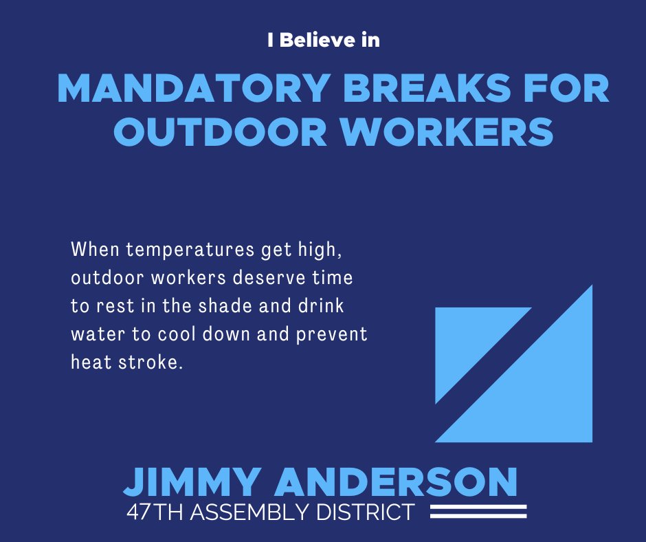Summer is a good chance to remind folks that not many workers have to work in the heat, no matter how high temperatures get. We must protect these workers, which is why this session I introduced AB901, requiring mandatory breaks for shade &amp; to drink water docs.legis.wisconsin.gov/2023/proposals…