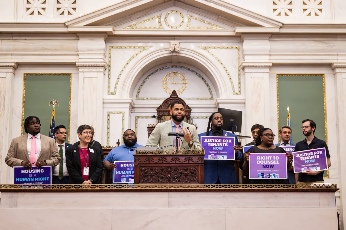 I am so incredibly proud of the work that stakeholders, advocates and legislators in Harrisburg did to secure the $2.5 million in funding necessary to launch a statewide Tenant Right to Counsel program. Grateful to celebrate back in Philly with you all!
