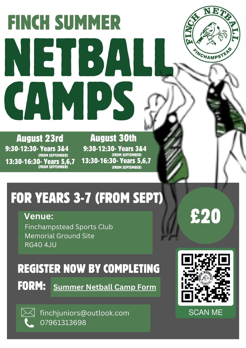 Book now for our summer camps for years 3-7 (from september)

Sign up your daughter by completing the form below-
docs.google.com/forms/d/e/1FAI…