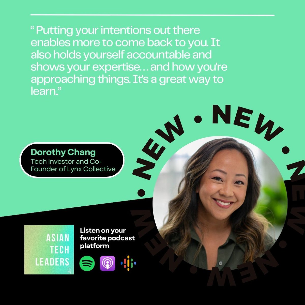 Justin Pang (@justinpang) on Twitter photo 🎙️Excited to finally share the latest podcast episode with the <a href="/dj/">Dorothy Jean Chang</a> NYC tech investor and Co-Founder of Lynx Collective
💪Dorothy is an absolute powerhouse and I loved our conversation that spanned topics including the NYC start-up landscape, AI and Energy trends, and her origin 🎙️Excited to finally share the latest podcast episode with the <a href="/dj/">Dorothy Jean Chang</a> NYC tech investor and Co-Founder of Lynx Collective
💪Dorothy is an absolute powerhouse and I loved our conversation that spanned topics including the NYC start-up landscape, AI and Energy trends, and her origin