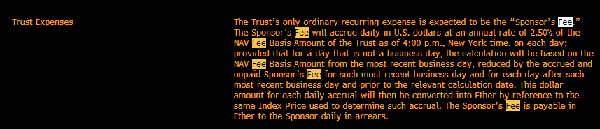 Grayscale won't be reducing it 2.5% management fee on ETHE ahead of spot Ethereum ETF launch, drawing criticism