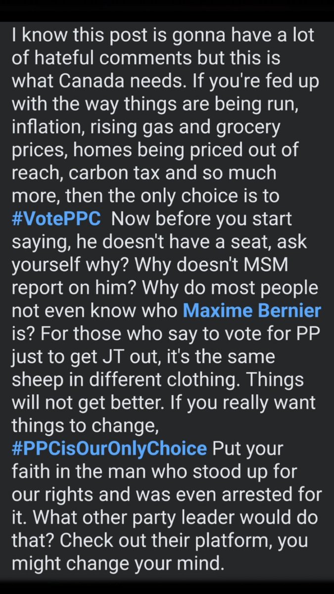 Harmony47383691's tweet photo. @BarkBarker3 Desperate Thatโs For Sure Or Maybe Pathetic Would Be A Better Choice Of Words Either Way All This Is Saying Is #VoteMaxGetTrudeau
#GrifterMax Is Done & They Know It So Why Not Unite To #VoteTrudeauOut https://t.co/vXPv3yaklO