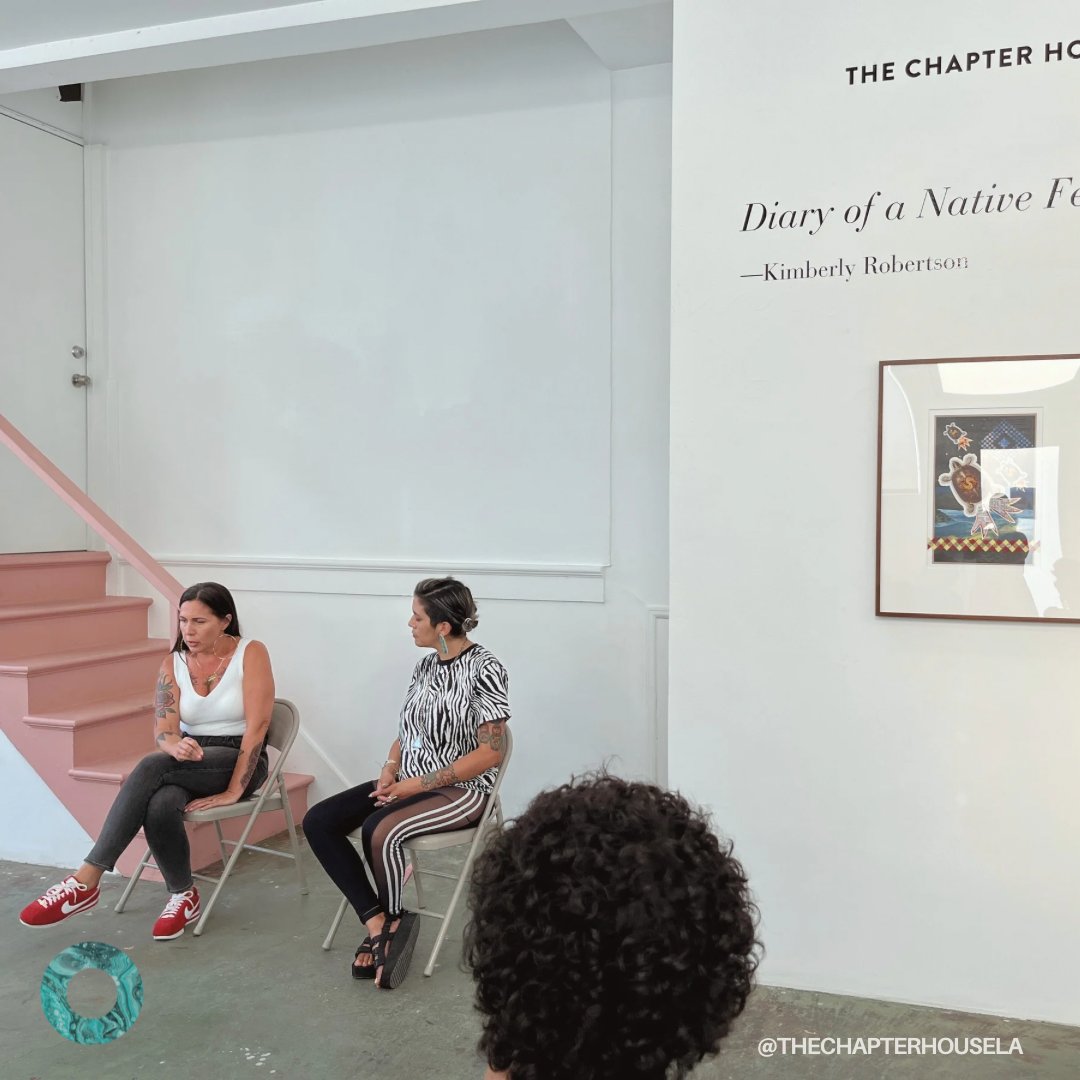 ‼️Diary of a Native Femme(nist), by artist Kimberly Robertson, will be closing on Sat, 7/27‼️

🎨 Gallery Hrs: Mon + Thur: 12PM-4PM or view by appt via info@thechapterhouse.org.

#TCH #TheChapterHouseLA #TongvaTerritory #LAnonprofit #IndigenousArt #DoaNF #KimberlyRobertson
