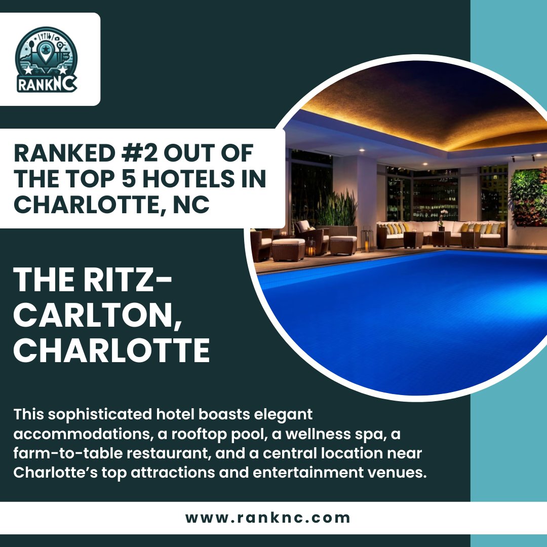 Experience world-class hospitality at The Ritz-Carlton, Charlotte in Uptown Charlotte.

Click the link to see the full list - bit.ly/3KJlHkK

#RankNC #explorenc #ncadventures #discovercarolina #nchiddengems #nctravels #visitnc #nchiking #ncoutdoors #nccamping #nchistory