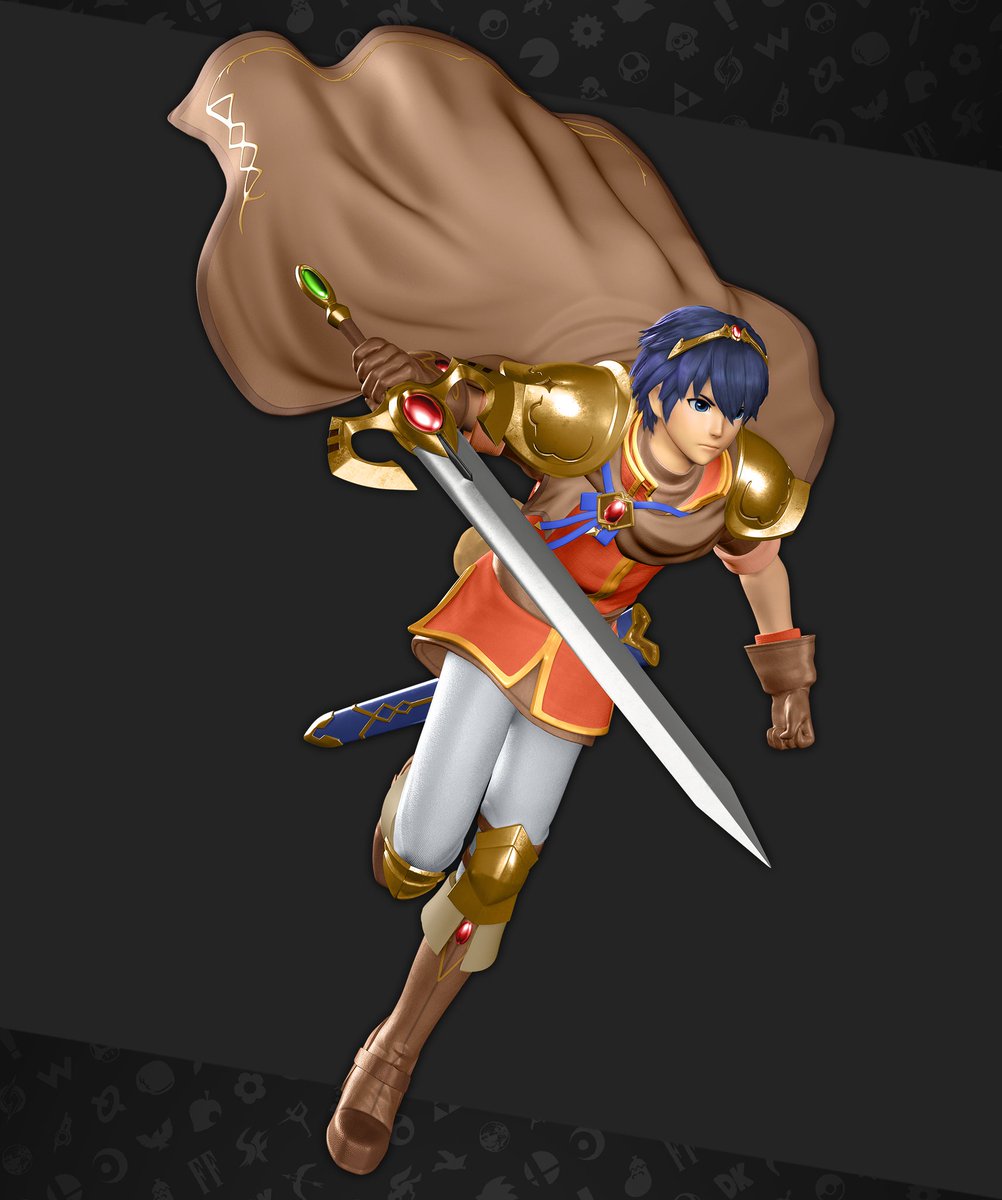 JamesInGames's tweet photo. Put out my first major smash mod based on the amazing artwork of @senri_kita 

Brave Marth from Fire Emblem Heroes~
Comes as an 8 skin full replacement or single slot version!

Its not perfect, but I learned a lot in the process of making it and cant wait to do more. https://t.co/jq12s5dOYp