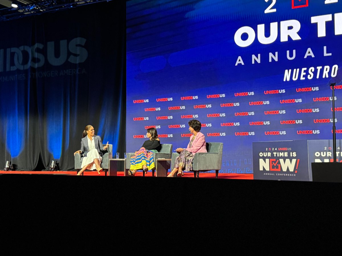 The #UnidosUS24 Nuestro Momento Luncheon continues with a fireside chat with <a href="/ananavarro/">Ana Navarro-Cárdenas</a> and <a href="/soledadobrien/">Soledad O'Brien</a>. ⏰