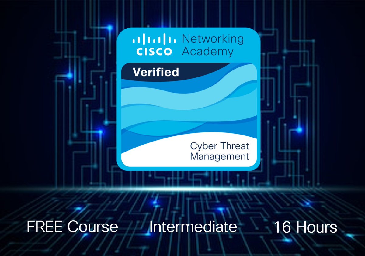 CiscoNetAcad's tweet photo. Here's some things you'll learn in our Cyber Threat Management course:

👉 Network Security Testing
👉 Threat Intelligence
👉 Endpoint Vulnerability Assessment

Continue your #cybersecurity journey! 💻
https://t.co/3YSAVO9ZRn https://t.co/GVtWksmDTZ