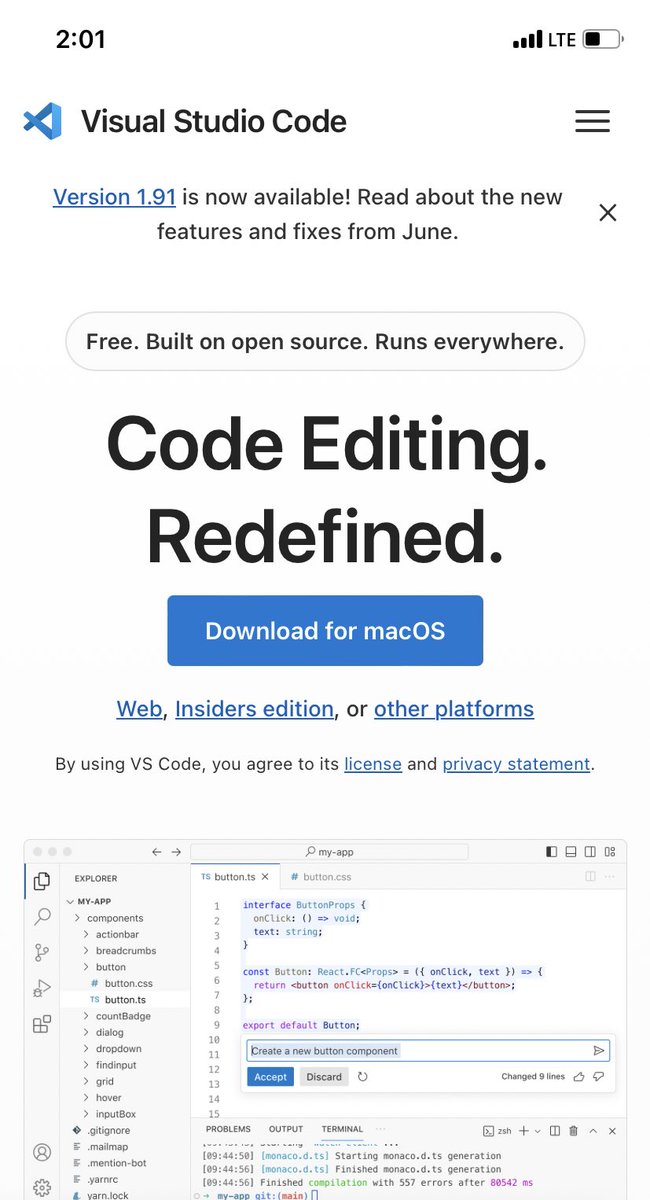 JamesonSharpKc's tweet image. Visual Studio Code “For Mac OS”

It’s Free. 💡

#Compiler
