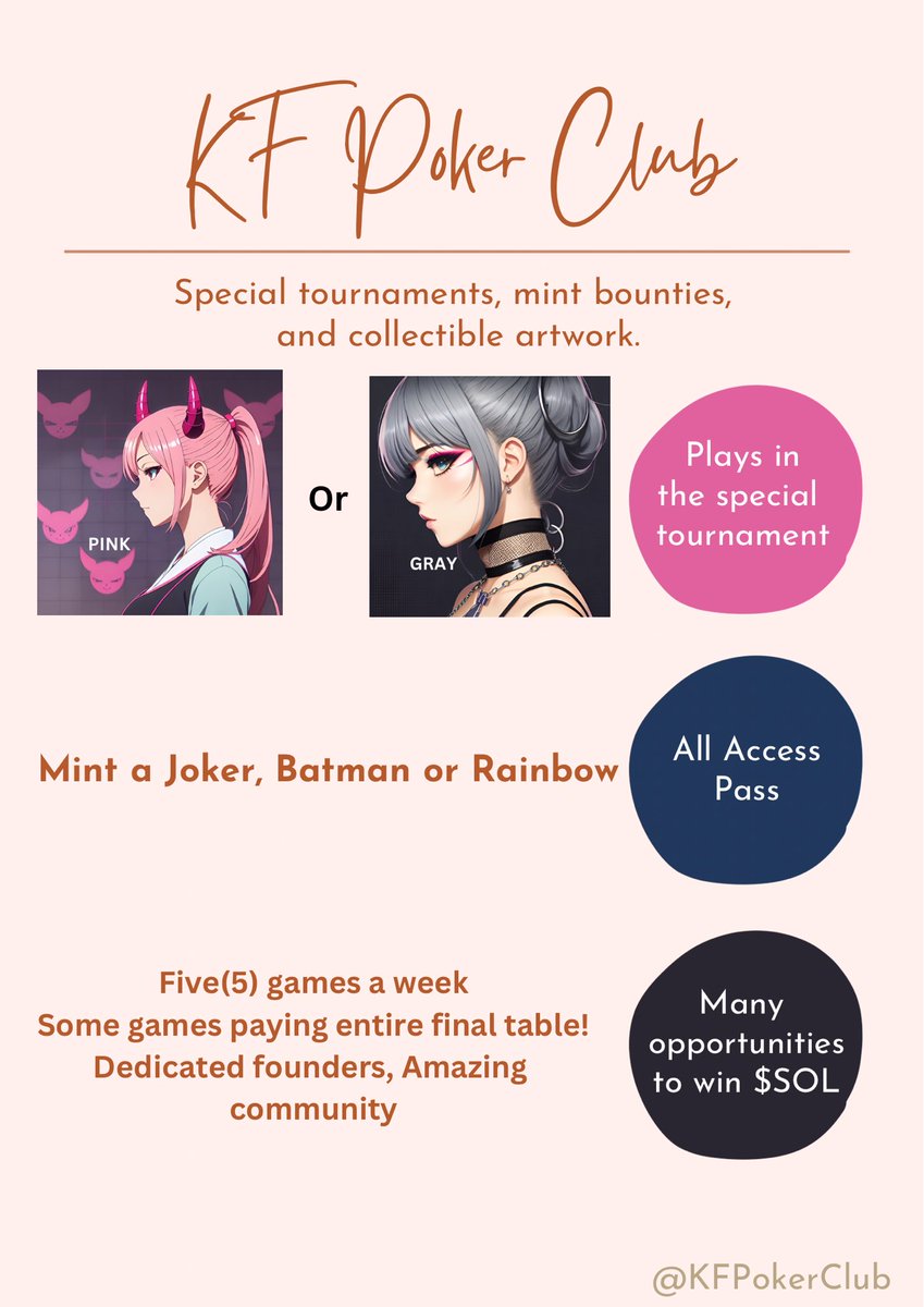 ♦️ Mint Tournament ♦️

🚨 Next 30 mints are entered into a tournament with a prize pool of 1 $SOL 🚨

Top prize: .5 $SOL
Top 5 players paid! 

.125 mint price
Mint 🔗 | launchmynft.io/sol/3884

Mint &amp; Open a ticket in discord to participate ♦️