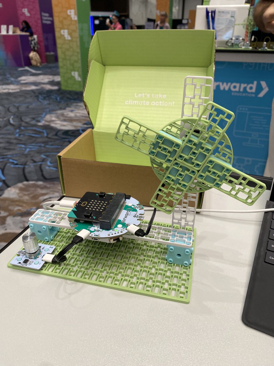 Vinos Kassab (@kassabv) on Twitter photo Coding the Climate Action Kit from <a href="/Forward__EDU/">Forward Education 🔜 #CSTA2025</a> with a Microbit to create a wind turbine. Science and CS integration! Coding the Climate Action Kit from <a href="/Forward__EDU/">Forward Education 🔜 #CSTA2025</a> with a Microbit to create a wind turbine. Science and CS integration!