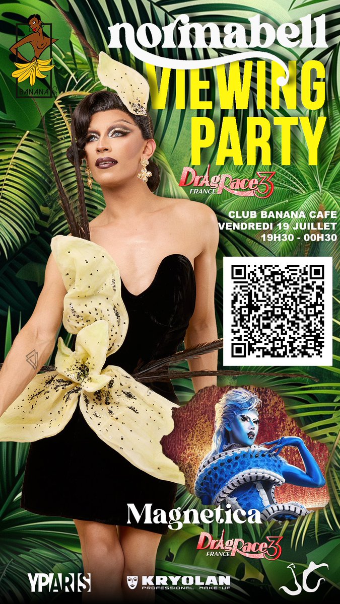 Ce vendredi 19 juillet FINALE de Drag Race ! Dernière Viewing Party by Norma Bell!
Venez nombreux, ambiance LÉ-GEN-DAIRE assurée 🍾