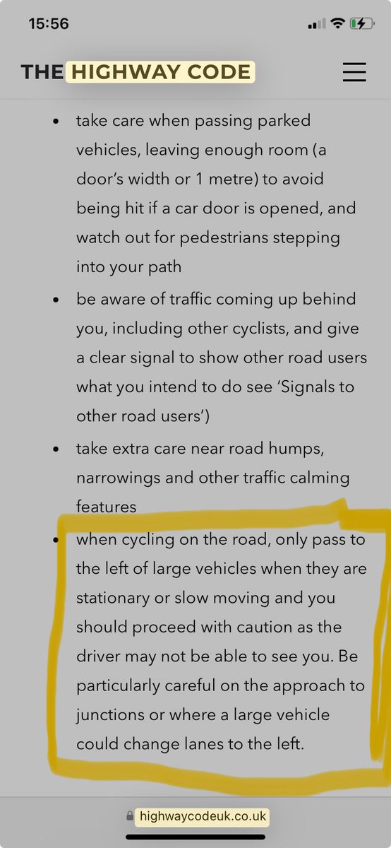 wonderfullyarty's tweet photo. @GreenJennyJones @London_Cycling Itβs a safety warning. The Highway Code is very clear about what cyclists should do when cycling near large vehicles too π€·ββοΈπ€π#CyclingSafety #HighwayCode #SafetyForAll #CyclingProficiency https://t.co/MbugS6w8Fs