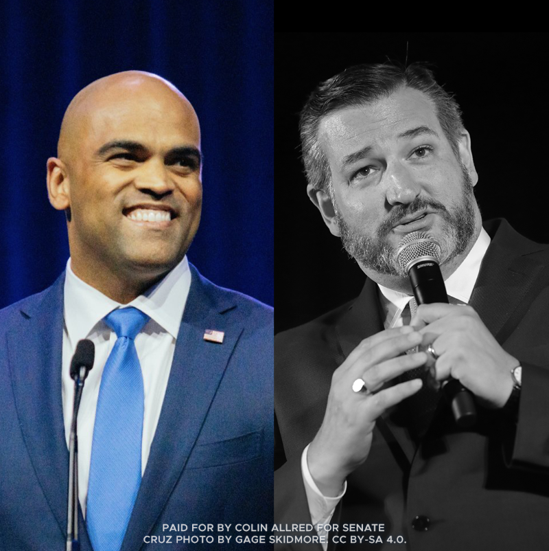 ColinAllredTX's tweet photo. Did you see Ted Cruz speak at the RNC? His speech just goes to show that he cares more about dividing us than representing the interests of Texans.

Colin Allred will fight for unity, and for ALL Texans. So please, chip in to help fire Cruz today.