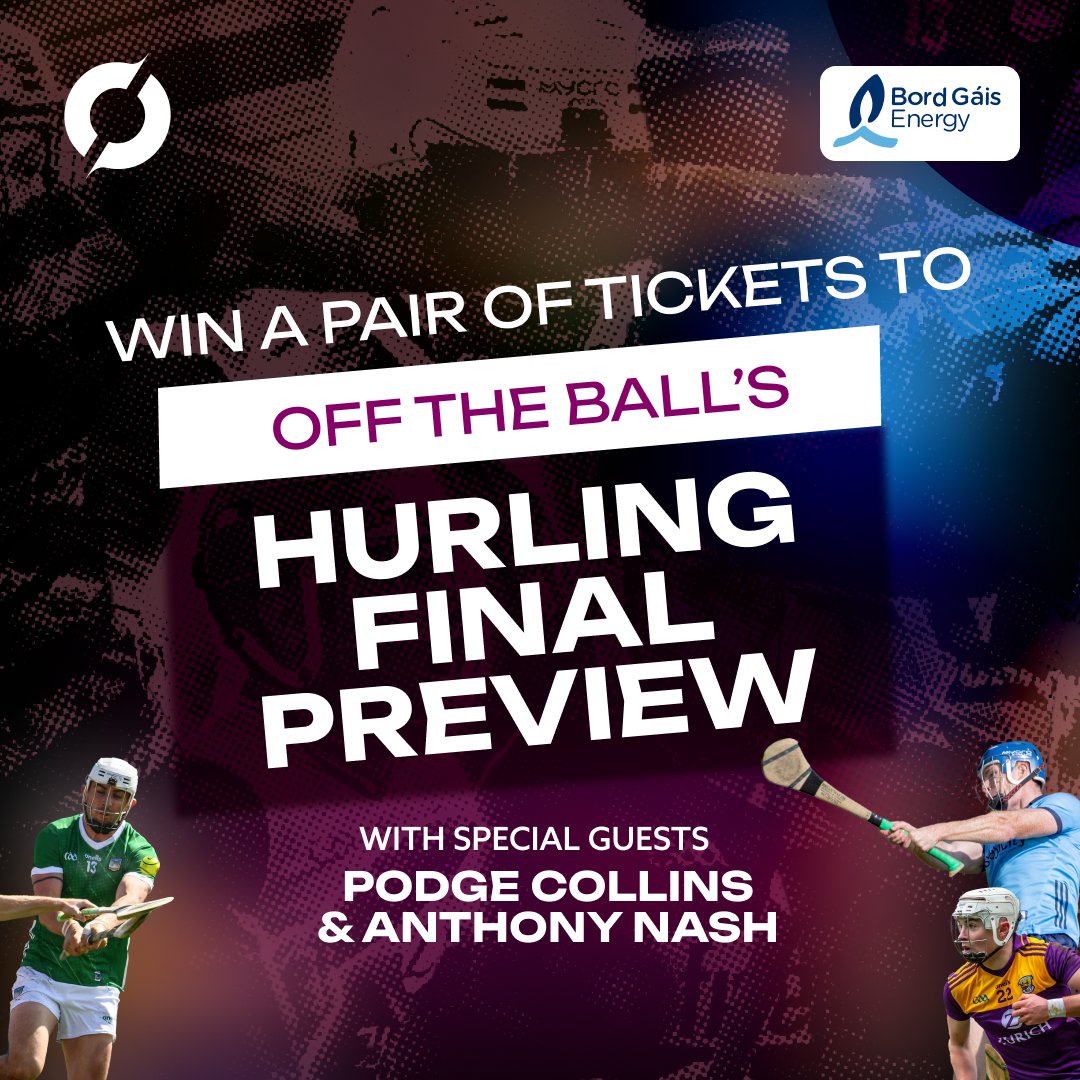 offtheball's tweet photo. 🚨Competition Time🚨

For a chance to win a pair of tickets to OTB's Hurling Final Preview - Live from the Bord Gáis Energy Theatre on Friday the 19th of July!

Special Guests: Paul Murphy, Tommy Walsh, Podge Collins, &amp; Anthony Nash!

Like &amp; Retweet this post! 🏆

@BGEGAA https://t.co/3aPf1roOSU
