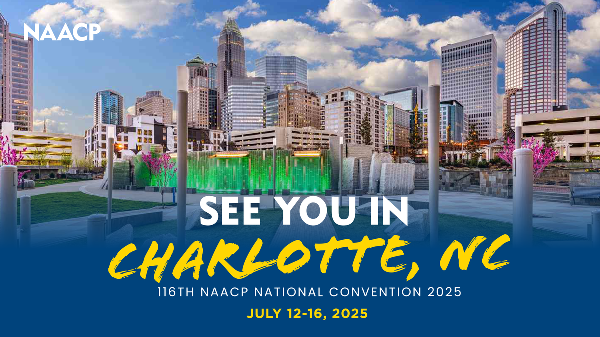JUST ANNOUNCED: Get ready, Charlotte! 

We can't wait to see everyone again at the 116th #NAACPConvention next year! 🎉