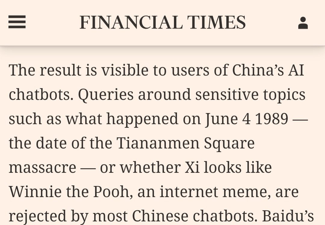 KRLS's tweet photo. Esborrar o canviar la història serà més fàcil gràcies a la intel·ligència artificial. A la Xina --quina sorpresa-- ja ho estan fent. A veure què tarda Espanya.
@FT. https://t.co/EfQtGvPRmP