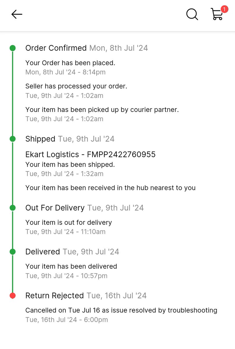 ETHDOT's tweet photo. @Flipkart @flipkartsupport
they gave me a chinese Version of this phone, and this phone does not support the Jio 5G. and I placed the return order within 2 days, they provide me a Technician since 2nd Day. he never calls/sms me, and today its 7th day, now they Rejected my order. https://t.co/V9DXx6RYmh