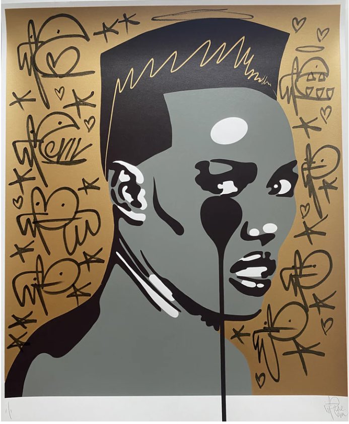 pureevilgallery's tweet photo. Gold Grace Jones #handfinished #screenprint #gold #gracejones - https://t.co/6zr84VRRfK https://t.co/eqzApH1ESP