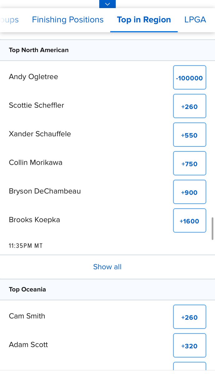 The_Carsonian's tweet photo. @TheShotgunStart Is Andy Ogletree the best North American golfer of all time?? https://t.co/lWzC3Hcftx