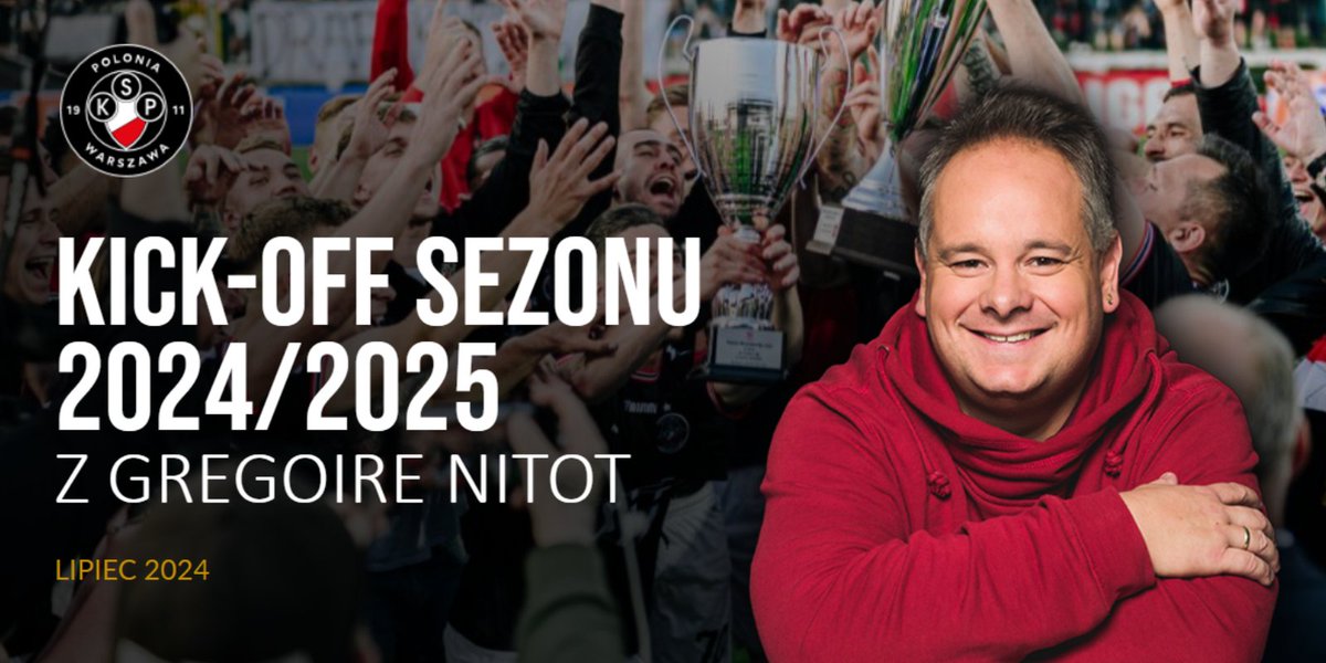 Polonia1911's tweet photo. 🔥🎥 Już jest! Tradycyjny kick-off sezonu z Prezesem i Właścicielem Polonii Warszawa - Gregoire Nitot!

🎥🔗Link: https://t.co/Ge53t91rib

Czego dowiecie się https://t.co/u3pABU4WRu. z materiału otwierającego oficjalnie nowy sezon Polonii Warszawa?

▶️podsumowanie ostatniego sezonu oraz wyniki finansowe Klubu,
▶️cele oraz budżet na nowy sezon,
▶️plany dot. rozbudowy bazy treningowej oraz plany dot. budowy nowego stadionu,
▶️analiza frekwencji w poprzednim sezonie i plany na nadchodzący sezon,
▶️ odpowiedzi na pytania kibiców (karnetowiczów) nadesłane w ankiecie,
▶️ czy dojdzie do połączenia akademii MKS i Polonii Warszawa,
▶️relacje z kibicami - konkurencja w aspekcie gadżetów; komentarz do hejtu, którego doświadczył w zeszłym sezonie Prezes i Trener Polonii Warszawa

💬 Jeżeli po obejrzeniu pojawią się Wam dodatkowe pytania, zachęcamy do zadawania ich w komentarzach.