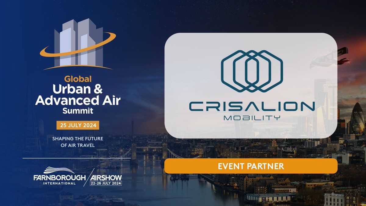 #GUAAS24 Partner Announcement: <a href="/CrisalionMob/">CRISALION</a>! 🚀

Crisalion Mobility, a leading company in the design and development of advanced, efficient, safe, and sustainable electrical mobility solutions.

Join us at #FIA2024 to learn from Advanced Air Mobility experts!

#eVTOL #Aircraft