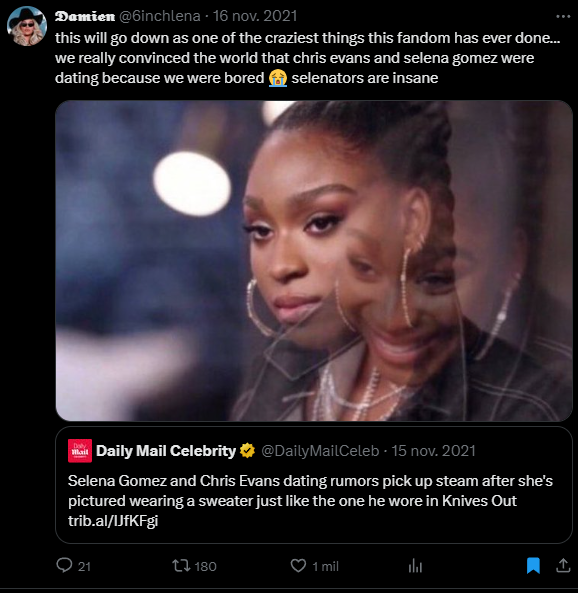 purplbase's tweet photo. The viral lie was completely made up by fans, yet the rumors surrounding the non-existent couple reached some well known sites like Daily Mail who reported on fans' rumors. https://t.co/NLKF4UYPYC