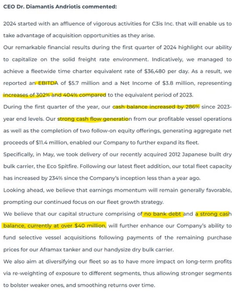 KojiroSasaki's tweet image. #ShortSellers playing with fire on $CISS 

Hands down best position for this company ever: 
- ER Growth #’s above
- No Bank Debt
- $40M+ Cash on hand ($6+ per share) 

More acquisitions coming for Cash Flow generation 😬
