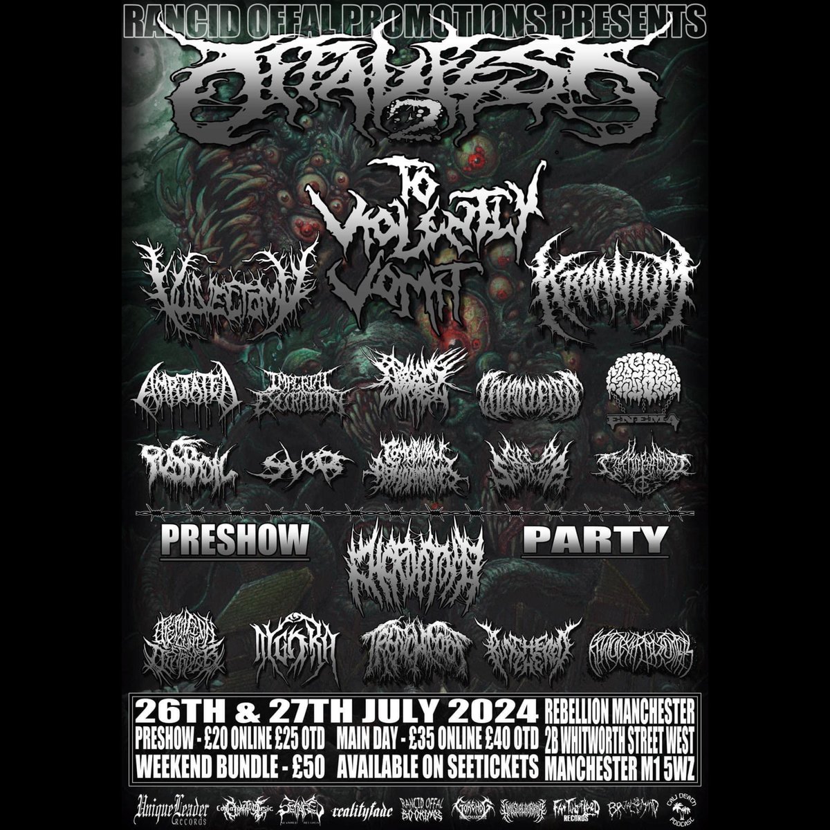 CxAx_official's tweet image. Stage times are now up for OFFAL FEST 2024‼️ 

We will be playing from 12:45 so get down early to catch us 🤘🏼🤘🏼