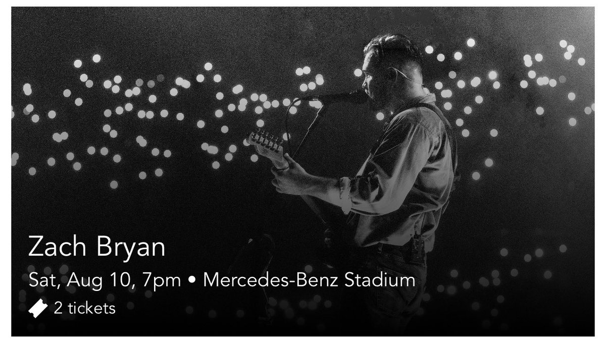 MomtoEandP's tweet photo. 2 Zach Bryan tickets for sale. The show is in Atlanta on August 10th. Great seats. I’m willing to take a hit and offer them for $600 OBO. We absolutely hate missing this, but when we bought these last September we never anticipated what would happen with Poppy. Please message me if you’re a real person and want these. I keep getting bots