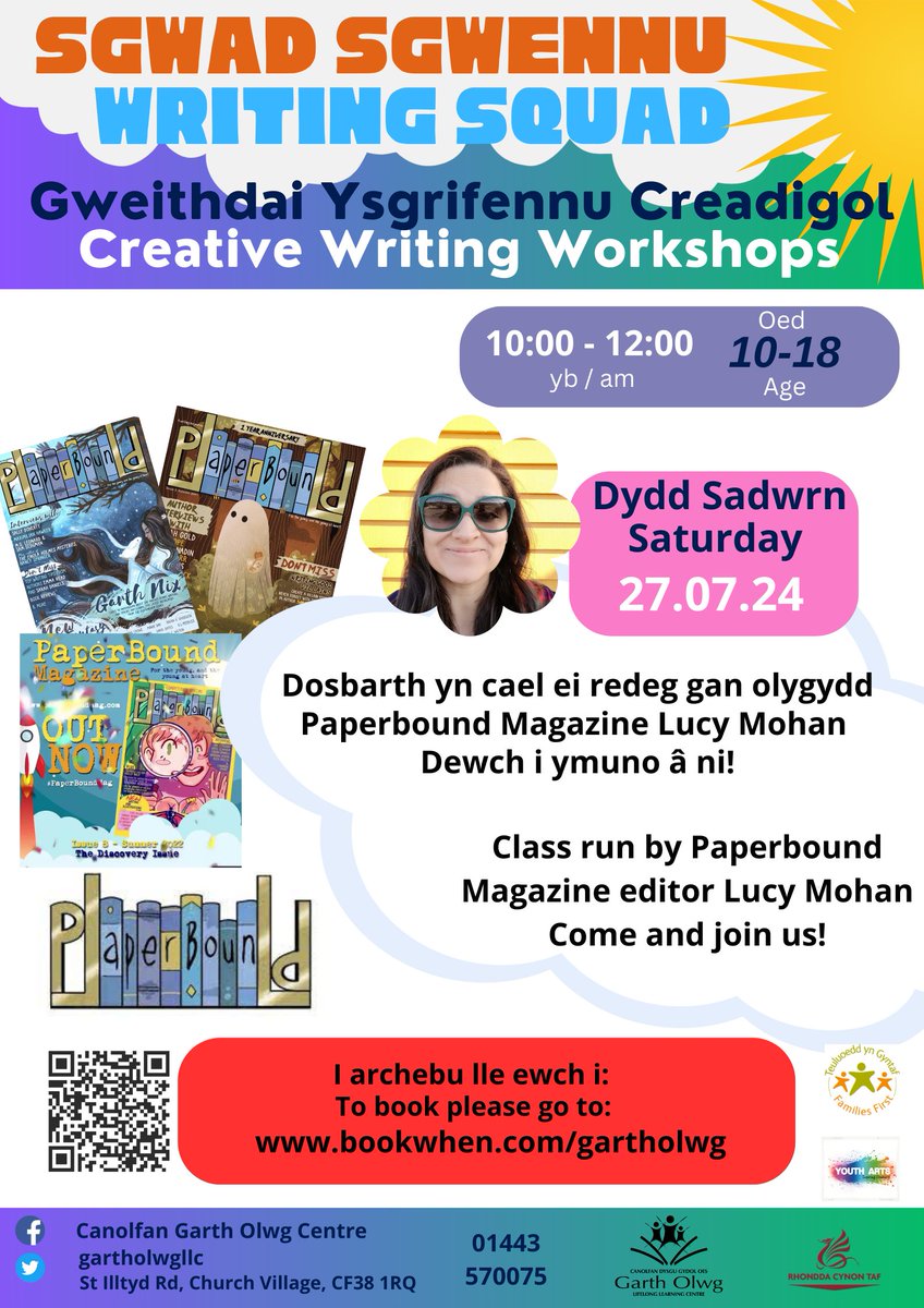 _L_MO's tweet photo. Calling all #YoungWriters!
You can now book your FREE place at this month's #CreativeWriting workshop at @gartholwgllc in Church Village.
Sign up here: https://t.co/BstYaDMVhw ✍️
@sonigyoutharts #SummerWorkshops #SummerActivities #SummerWritingWorkshop #WorkshopsForKids https://t.co/vi6YKRE2dP