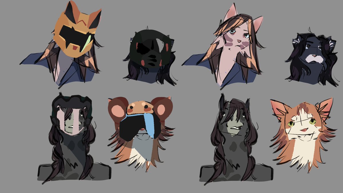 gogojiraart's tweet image. some character design work i've done for my illustrations! they're really fun to draw, i wanna keep making more