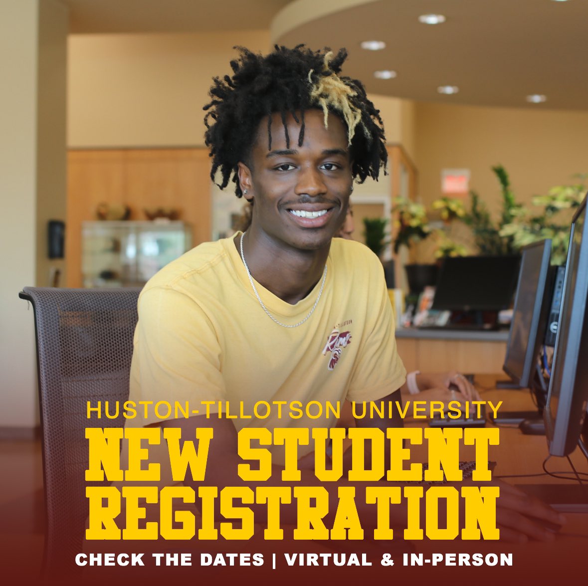 HustonTillotson's tweet photo. New Student Registration is the official beginning to your #HTExperience as an undergraduate entering Huston-Tillotson University for the 2024 academic year.

New Student Registrations  are available both virtually and in person.

#HTYou https://t.co/8LXvSi3amy