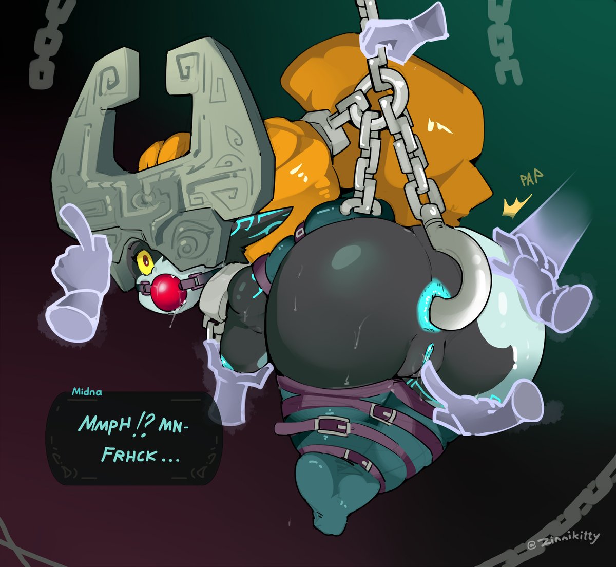 Zinnikitty's tweet photo. Midna? Midnapped. By ancient ghost hands or sumn. I still really need to play Twilight Princess 😩 https://t.co/BpkHgMXaMQ