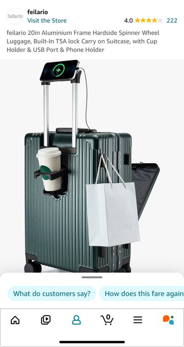 I just put this suitcase on my wishlist because I need this cup holder. Literally, dropped my cold brew