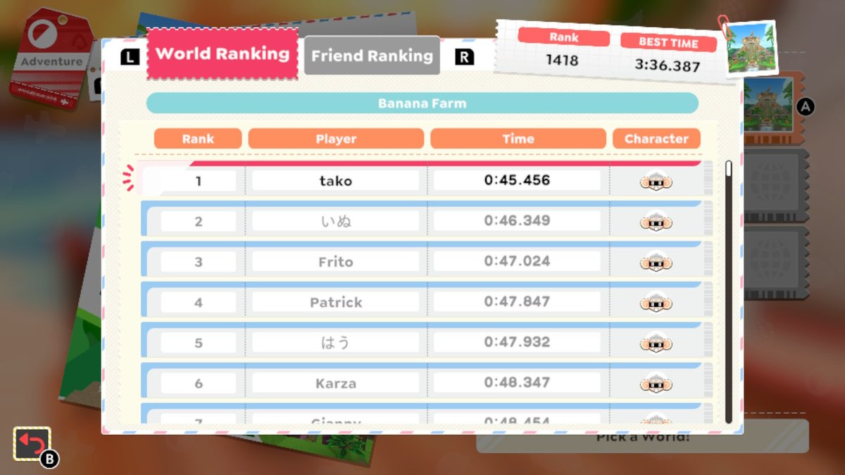 SuperMonkeyBall's tweet photo. Have you uploaded a time to the in-game leaderboards? 🏆

You can also use sites like https://t.co/jJF37ZkKpv to submit individual level times and compare yours to others! https://t.co/SFu7yB6Jh3