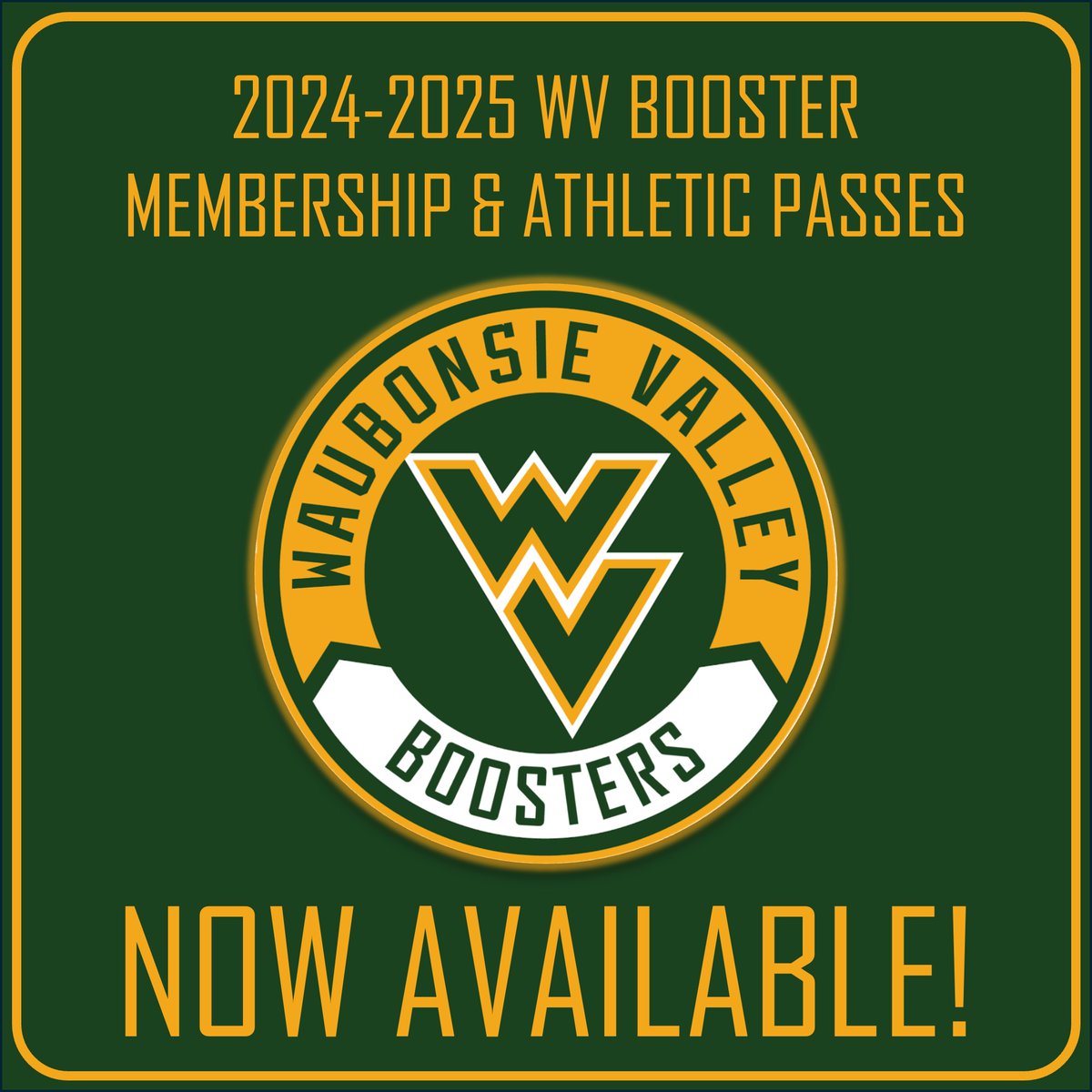 WVHS_Boosters's tweet photo. Want to know how YOU can support your WV student-athlete? It’s easy…join the WV Athletic Boosters!  Register for your 2024-25 WV Athletic Booster Membership on GoFan! 

LINK TO REGISTER https://t.co/NWhZOyv9e6

Any questions, please contact Melissa Forst at info@wvhsboosters.org https://t.co/kWTRhX6Tgr