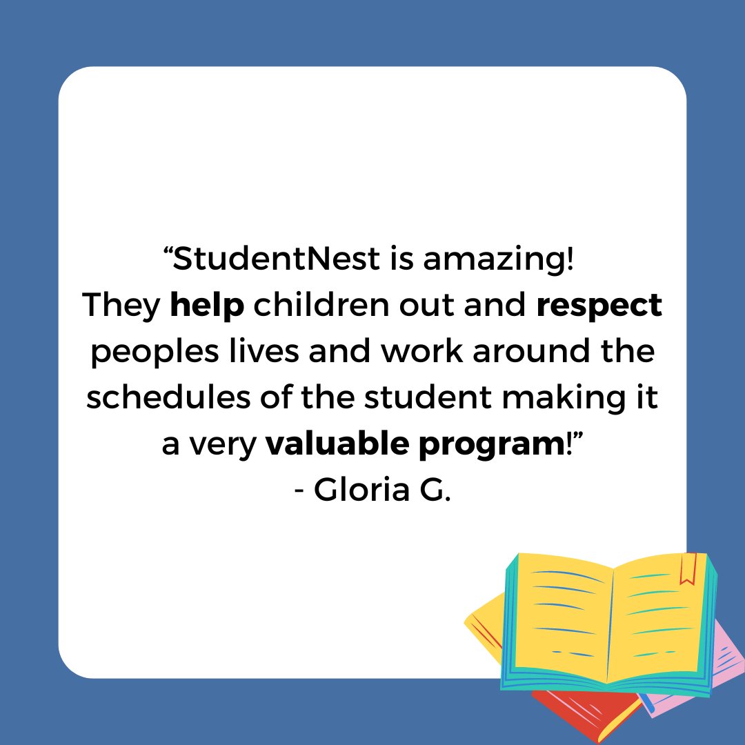 StudentNest's tweet image. 🌟Thank you for your kind words, Gloria! 

We&apos;re committed to providing flexible and supportive learning solutions for all students. 🌟 
.
.
.
.
.
#studentnest #nestingsuccess #onlineeducation #onlinelearning #tutoringservices #lovelearning