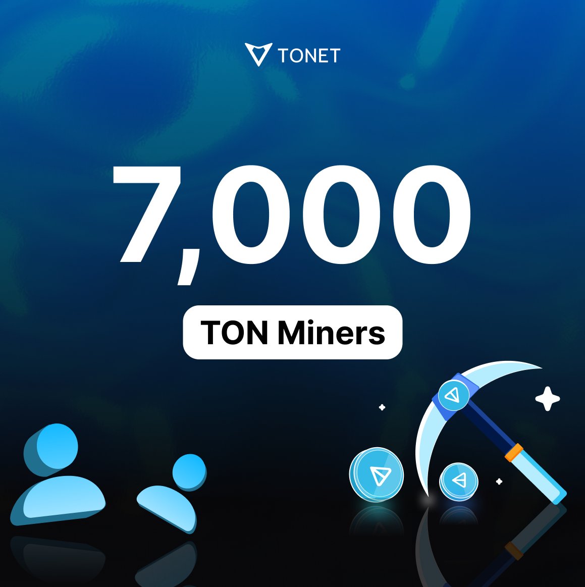 tonet_app's tweet photo. Oh shiiieeet! , we've reached 7000 MINERS for 2 days!?  🙀🙀

🥳🥳That's incredible number that we've never expected for. Can't say any thanks enough for Tonet community support. 🙏

We mark this as a milestone but not celebrate this since it's just very first steps of this journey. If you're here, you're still early💪

Brand new here? What are you waiting for, go get $TON 🪙, $FLOKI🐶 and $TNT 📱 for free right now!