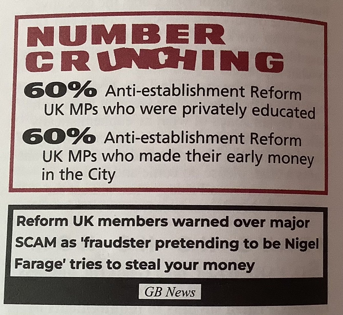 Private Eye is literally bang on the money here about Reform UK Party Limited.....