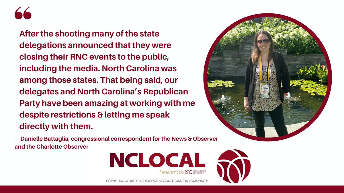 NC Local News Workshop (@ncnewsworks) on Twitter photo This week, #NCLocal checks in with <a href="/dani__battaglia/">Danielle Battaglia</a> on covering the RNC during this historic moment. Plus, <a href="/lisasorg/">lisasorg</a> on challenges getting public records on #PFAS and <a href="/grist/">grist</a> & <a href="/BlueRidgePublic/">Blue Ridge Public Radio</a> announce a new Appalachian reporter. Read & subscribe: us17.campaign-archive.com/?u=48daec75309… This week, #NCLocal checks in with <a href="/dani__battaglia/">Danielle Battaglia</a> on covering the RNC during this historic moment. Plus, <a href="/lisasorg/">lisasorg</a> on challenges getting public records on #PFAS and <a href="/grist/">grist</a> & <a href="/BlueRidgePublic/">Blue Ridge Public Radio</a> announce a new Appalachian reporter. Read & subscribe: us17.campaign-archive.com/?u=48daec75309…