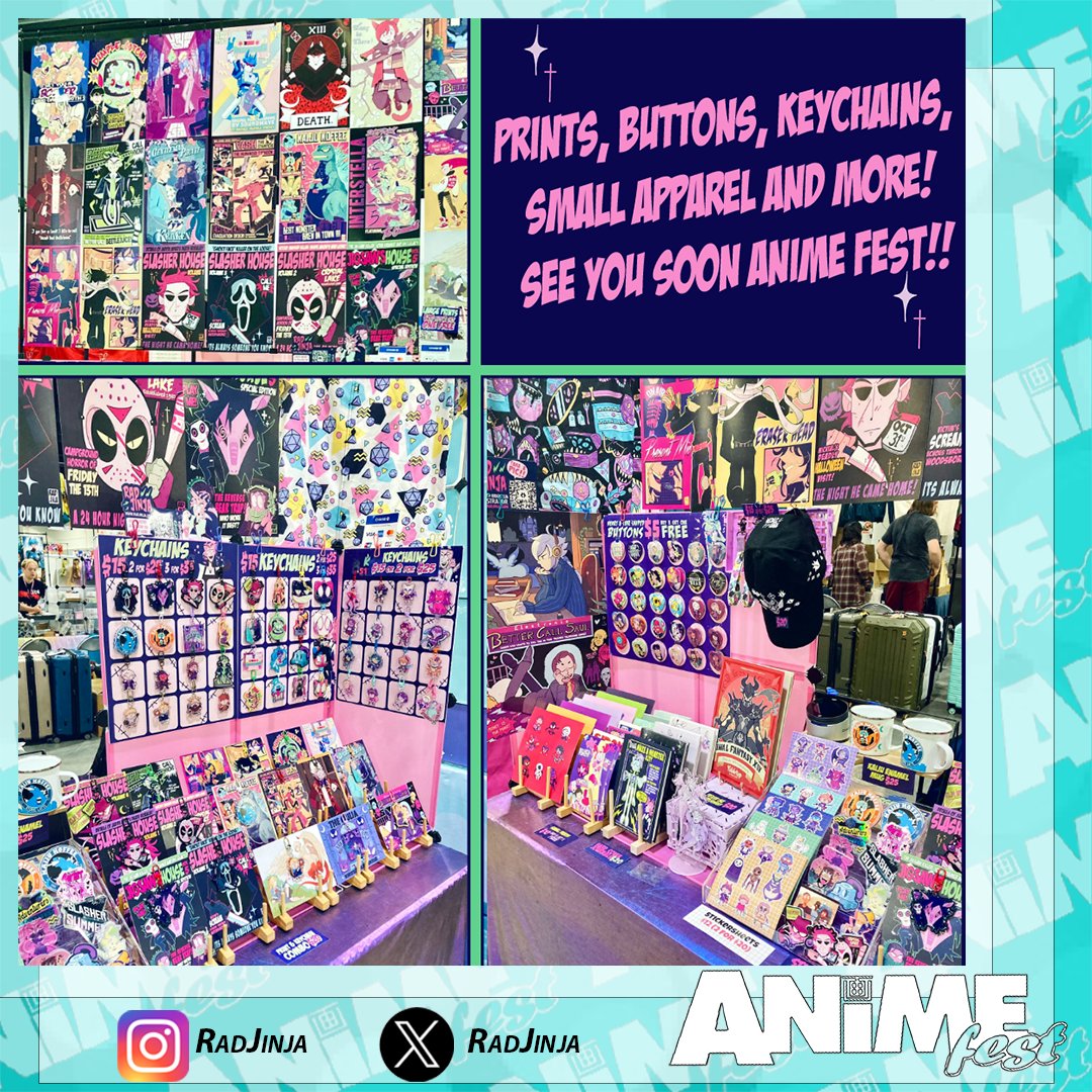 Introducing these artist to AnimeFest!!
IG: <a href="/megraeart/">meg rae</a> - X/FB: megraeart/ artofmegrae
IG: <a href="/RadJinja/">Jinja ⎊ THOUGHT BUBBLE C31</a> - X: RadJinja