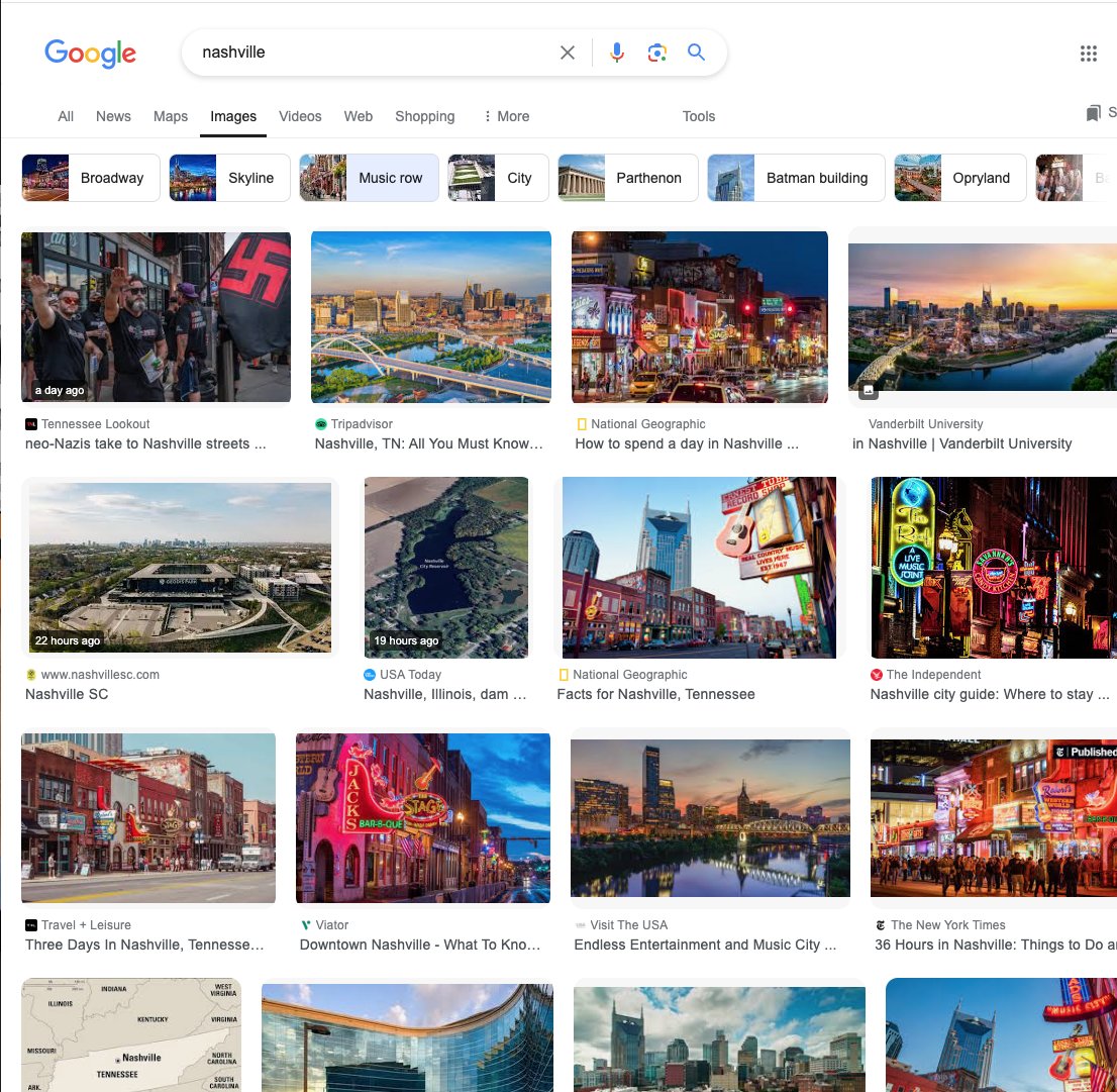 jackminorjr's tweet photo. Sad for a number of reasons, but why would a Google image search for "Nashville" yield this as the first result? https://t.co/KEQNy1XBlO