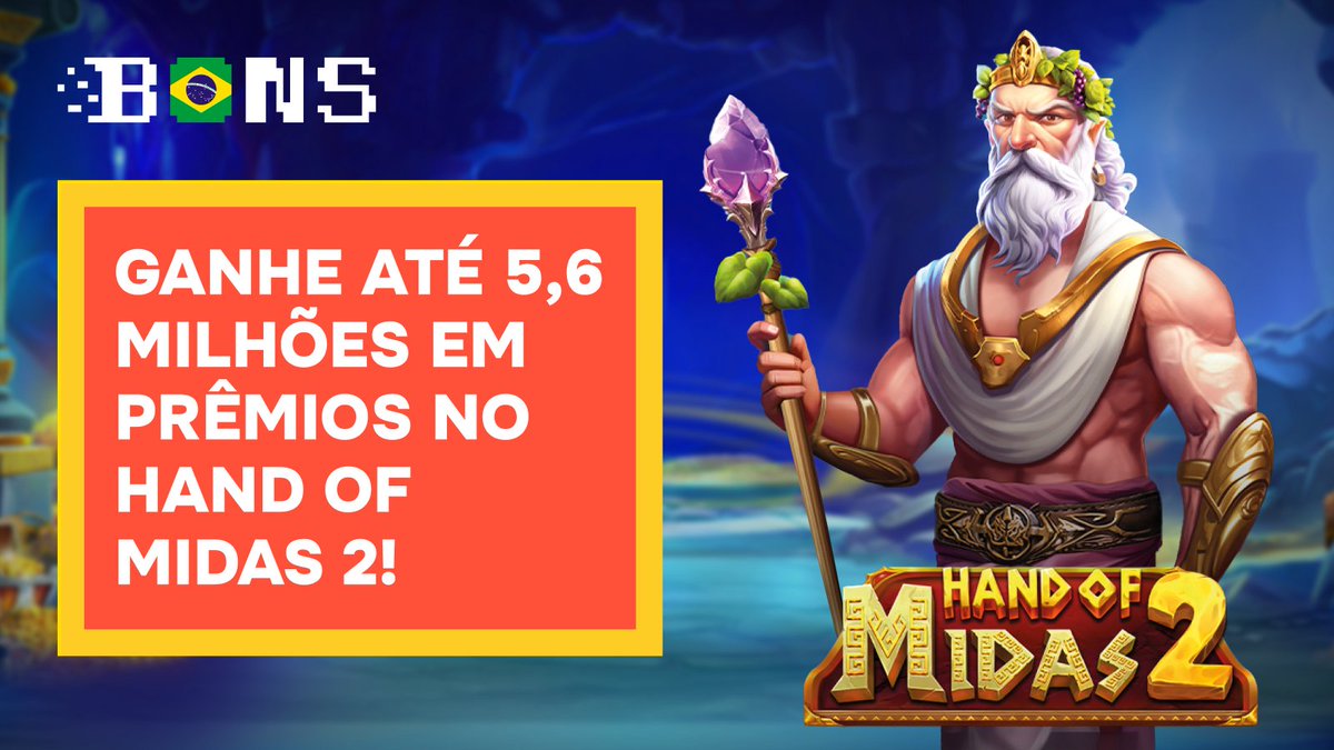 Bons_Brazil's tweet photo. ⏰ ÚLTIMA CHANCE para participar desse mega evento de lançamento! 

Hand of Midas 2 chegou e a BOnS está oferecendo até 890 giros grátis e até 5,6 milhões em prêmios! 🤑

Registre-se até o dia 17/06 e garanta seu lugar!
Link: https://t.co/PLohu6VwZR https://t.co/IT6Wl6zBwl