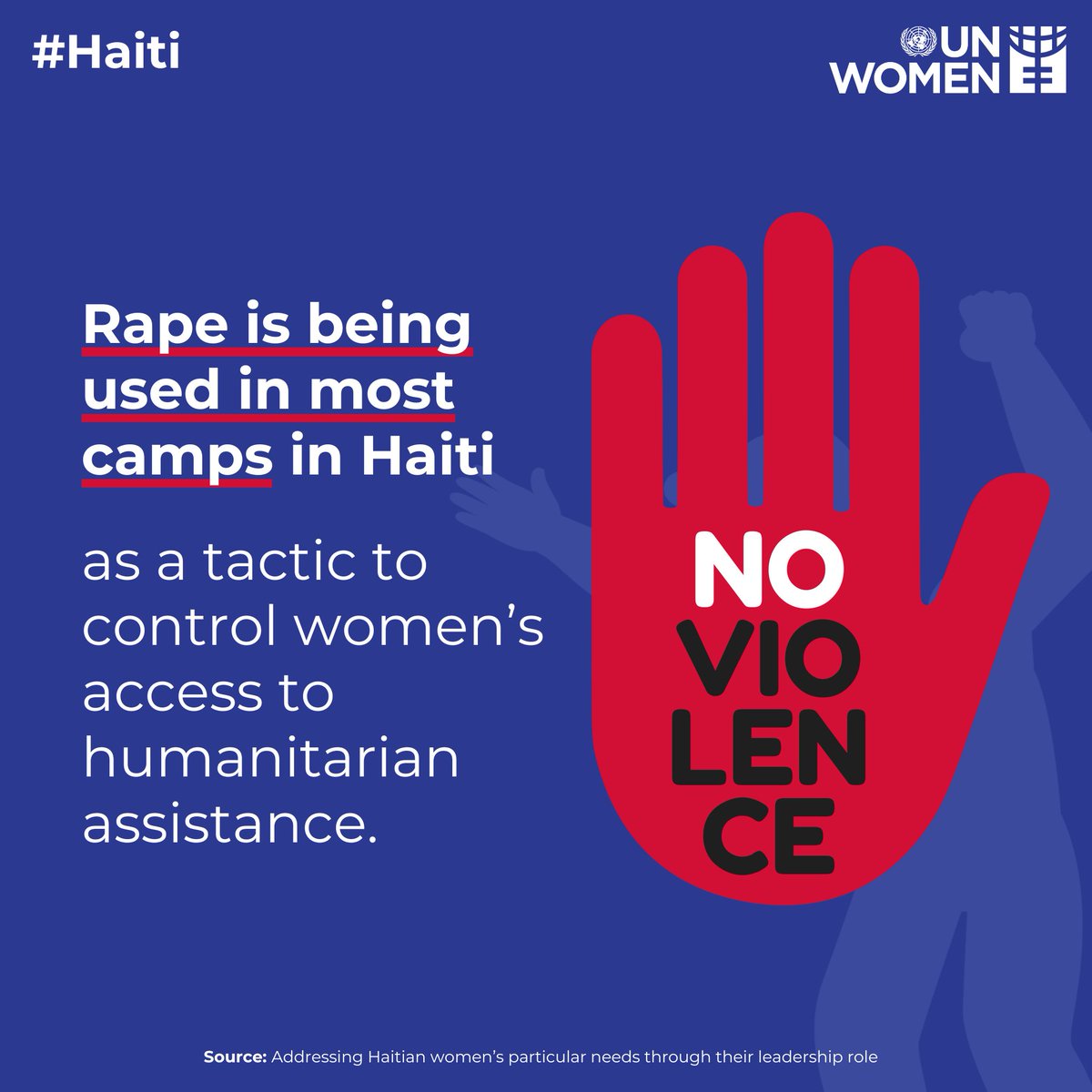 ❌Insecurity
❌Brutality
❌Rape and gender-based violence
❌Lack of health services

Our new Rapid Gender Assessment shows the alarming living conditions and lack of security faced by women and girls in #Haiti.

👉 Check out the report: unwo.men/Caix50SEqva