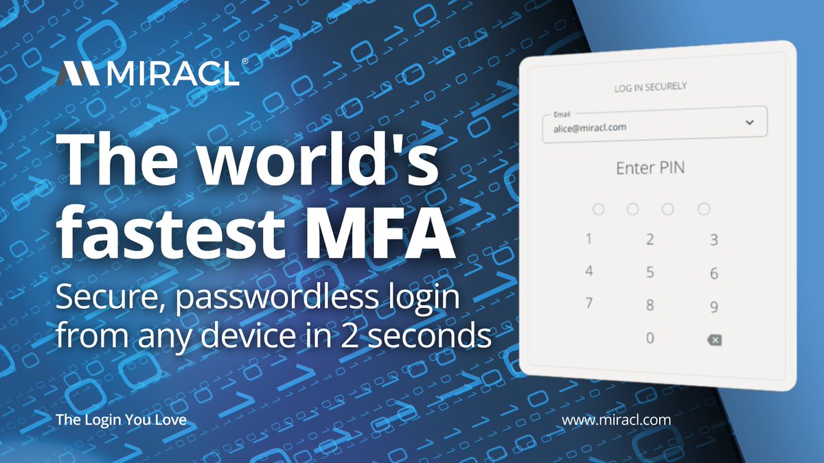 🔢 Elevate your digital security with MIRACL, a cloud-based platform offering passwordless, multi-factor authentication for any device.

#MIRACL #BusinessSoftware #CyberSecurity #iGaming #MFA #passwordless