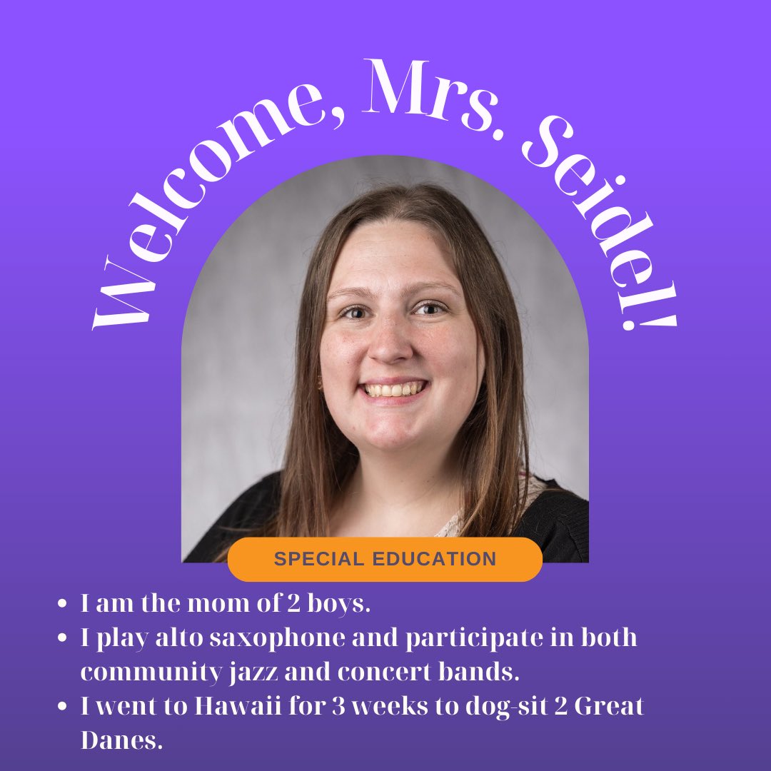 Baldwin Elementary (@baldwinbobcats) on Twitter photo 💜💛🐾We are thrilled to welcome our new special education teacher, Stephanie Seidel, to the bobcat family! Welcome, Mrs. Seidel! 🐾💛💜 <a href="/BaldwinESPE/">Baldwin PE</a> <a href="/BaldwinCares/">Baldwin Elementary Counseling</a> @BaldwinArtists <a href="/Baldwin_PTA/">Baldwin PTA</a> <a href="/BaldwinReads/">BaldwinReads</a> 💜💛🐾We are thrilled to welcome our new special education teacher, Stephanie Seidel, to the bobcat family! Welcome, Mrs. Seidel! 🐾💛💜 <a href="/BaldwinESPE/">Baldwin PE</a> <a href="/BaldwinCares/">Baldwin Elementary Counseling</a> @BaldwinArtists <a href="/Baldwin_PTA/">Baldwin PTA</a> <a href="/BaldwinReads/">BaldwinReads</a>