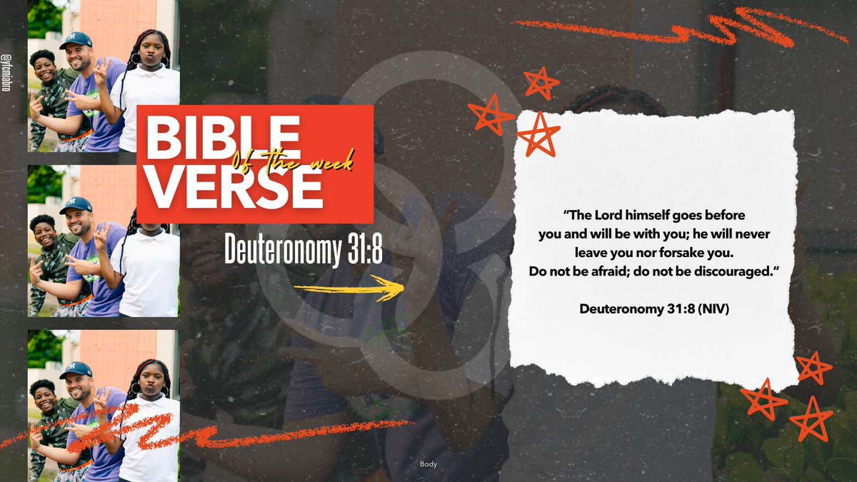 MiamiYFC's tweet photo. Step out in faith, knowing that God is already ahead of you, paving the way.📷
#BibleVerse #ChristianYouth #Deuteronomy #GodsWord #YouthMinistry #Courage #Strength #NeverGiveUp https://t.co/foGRSiUmgS