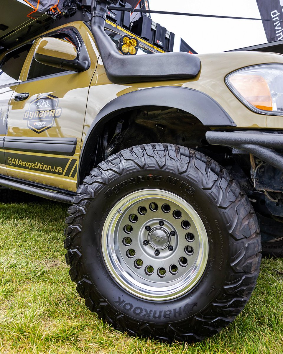 HankookTireUSA's tweet photo. From treads to threads and pins to puppies, #Dynapro was the envy of #OverlandExpo PNW. #HankookTire https://t.co/NwWXMZjQ3R